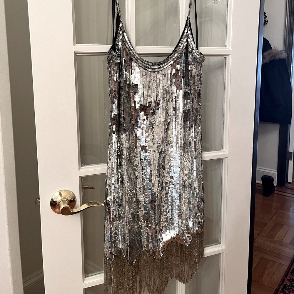Parker sequined flapper dress. Not in perfect condition, some flaws